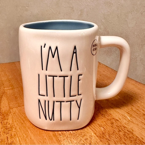 Rae Dunn I’M A LITTLE NUTTY Nutcracker Christmas Double Sided Ceramic Mug NEW! - Picture 3 of 3
